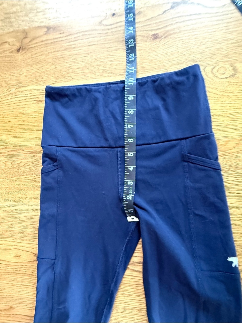 Running Bare Navy Pocket Leggings High Rise Athletic Workout Pants Women’s - Picture 3 of 9